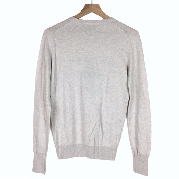 C WONDER Sweater Cashmere Lambswool Blend Snow Tiger Neutral Colors Small NWT - Picture 3 of 9